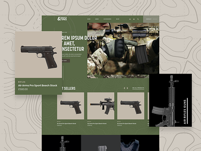 Target & Tins Website design airsoft brand branding clean design ecommerce ecommerce design ecommerce shop graphic design mobile typography web website