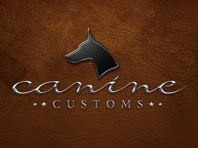 Canine Customs Logo canine customs leather logodesign logos