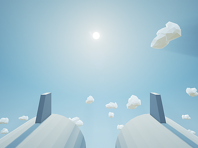 SkyShot 3d cannon cannons clouds low poly low-poly shooter sky unreal engine weapon
