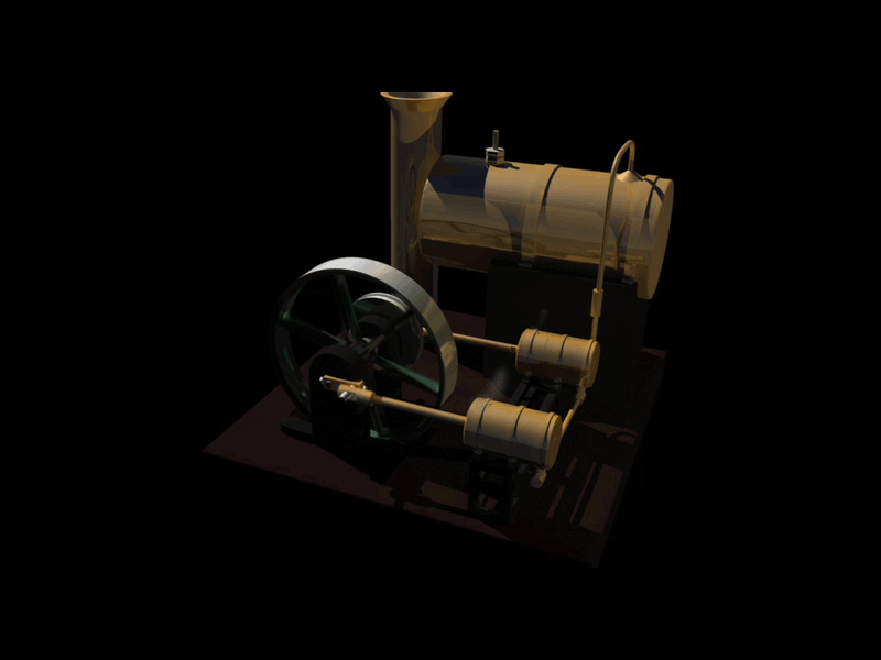 Steam Engine autodesk maya