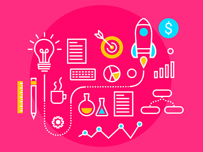 Fun Little Design Process Illustration by Brad Potterbaum on Dribbble