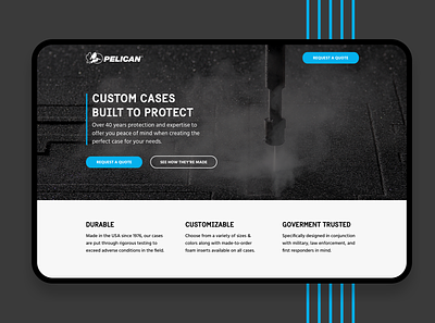Landing Page | Custom Case Lines aviation commercial cro custom cases first responders industrial landing page law enforcement military ppc ui ux web web design