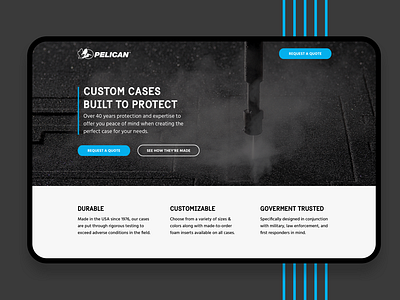 Landing Page | Custom Case Lines aviation commercial cro custom cases first responders industrial landing page law enforcement military ppc ui ux web web design