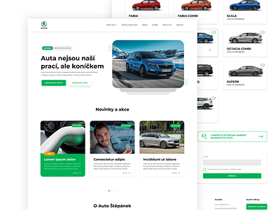 Škoda dealer Website design ui ux web web design webdesign website