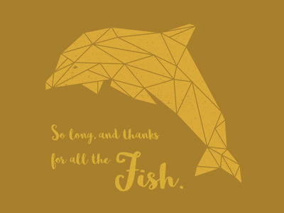 Hitchhiker's Dolphins dolphin geometric guide hitchhiker low poly