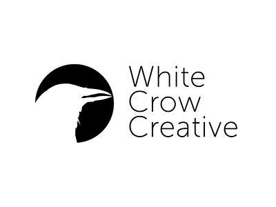 White Crow Creative Logo branding design icon illustration logo