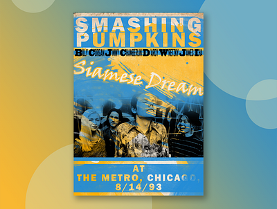 Smashing Pumpkins Vintage Poster 90s band design graphic graphic design music photoshop poster posters vintage