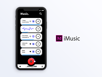 Music App (iMusic) app appdesign application design lamberthilo music app portfolio ui ux web web design