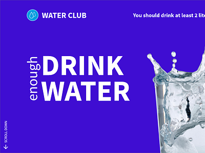 Water Club Page art content design illustration lamberthilo ui ux web web design