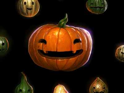 Pumpkin Selector halloween illustration photoshop poster pumpkin spooky