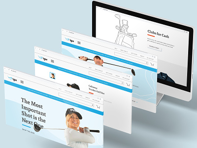 The Golf Warehouse Website Redesign clean ui design golf illustration redesign ui ux vector web website website design