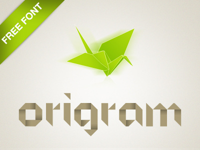 ORIGRAM Free Font display font free freebie glyphs origami origram tangram type typeface typography