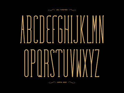 New Typeface 1.0 elegant font glyphs golden serif skinny tall type typeface typography vintage western