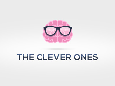 Brain blue brain branding glasses illustrator logo photoshop pink shadow shine