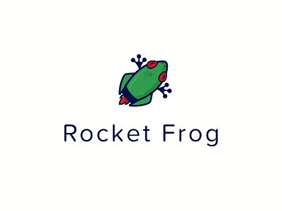 Rocket Frog adobe branding design frog green illustrator logo photoshop proxima nova red rocket vector