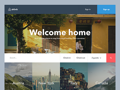 Airbnb rework airbnb clean homepage interface landingpage minimalism rework simple travel ui web website