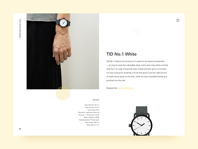 Tid Watches Product Detail card fashion interface minimal product productcard simple tid ui watches web