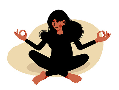 5-minute Meditation flat illustration illustration illustrator meditation