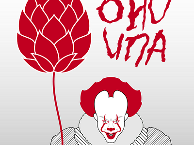 Craft beer The It bar beer label clown craft crafter bar ipa it lable pennywise