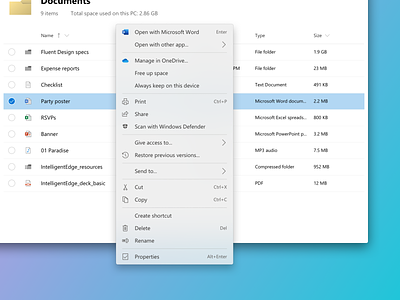 File Explorer context menu