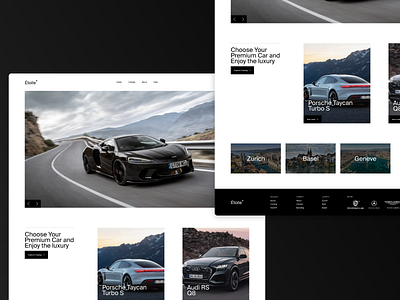 Étoile - Premium Car Rental Service - Landing Page black white car car rental minimal modern rental ui uiux webdesign