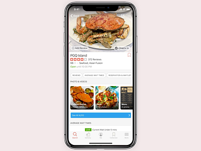 A solution concept for Yelp's long scrolling page animation app design efficiency scrolling user experience ux visual yelp