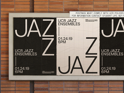 UCR Arts art direction black and white brand identity branding collateral design design graphic design identity design jazz jazz poster logo los angeles museum museum branding photography poster poster design riverside type typography