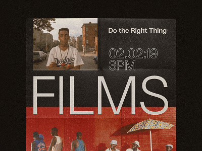 UCR Arts art direction black and white brand identity branding collateral design design do the right thing film poster film poster design films folded poster graphic design identity design mookie photography poster poster design print spike lee typography