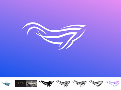 LOGO-whales icon logo whale 鲸鱼