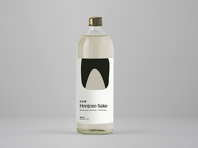 Sake Bottle Design alcohol packaging bottle label graphic design japanese minimalism packagedesign sake