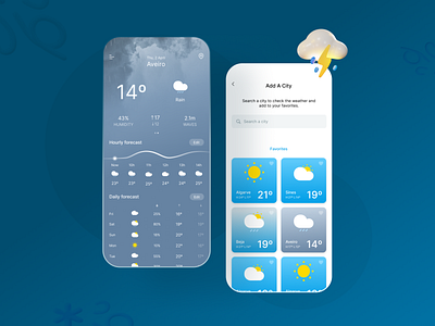 Weather Mobile App UI Design 3d design illustration interface logo mobile app mobile design ui ui design weather