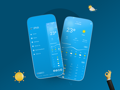 Weather Mobile App UI Design ui