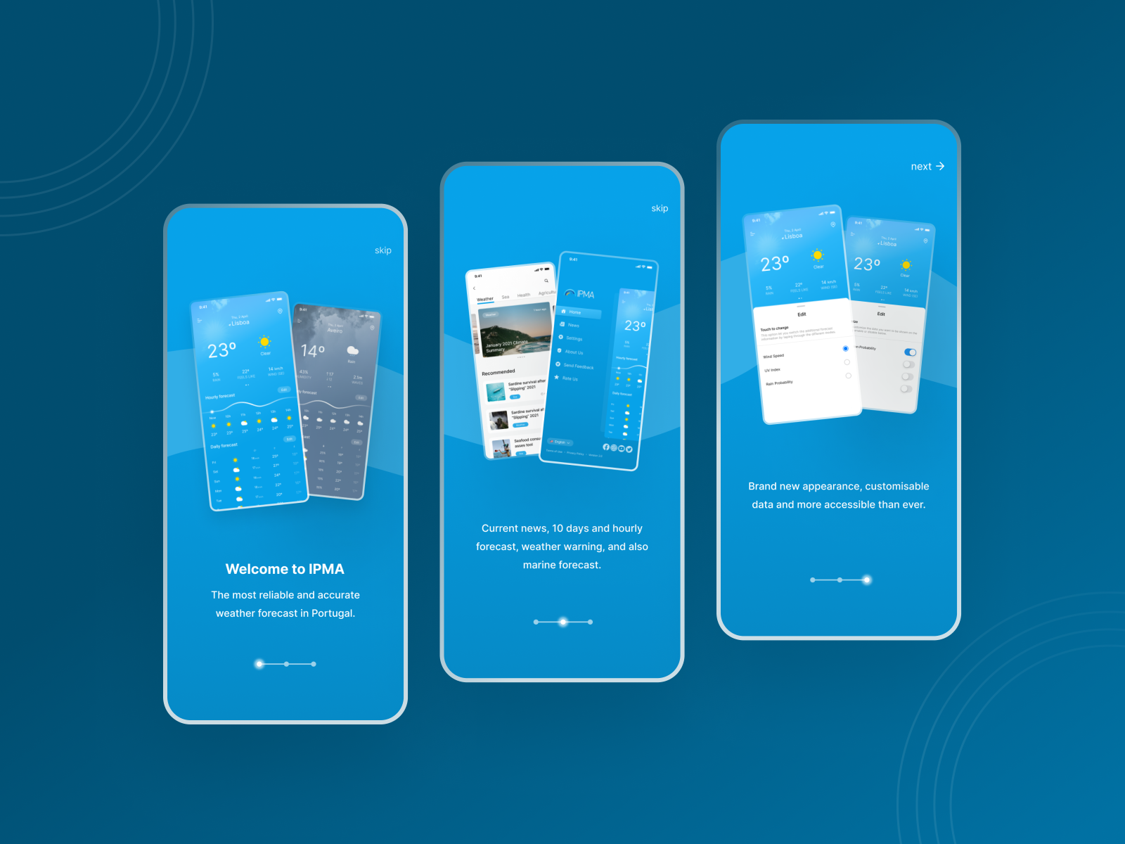 Weather Mobile App UI Design by Vanessa Leitao on Dribbble