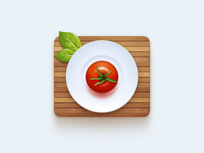 Breakfast food icon kant tse plate tomato