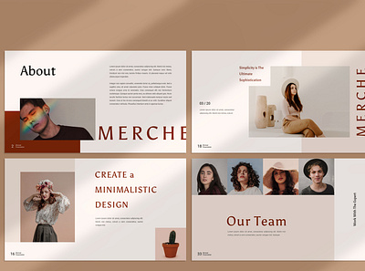 Merche Presentation branding catalog clean feminime keynote presentation layout layout design minimal moodboard pitch deck portfolio template powerpoint presentation design presentation template scandinavian template