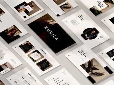 Kuvila Presentation branding clean deck keynote presentation minimal moodboard pitch deck powerpoint presentation presentation design presentation template social media templates