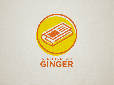 A Little Bit Ginger blog bright circle ginger illustration lines logo mark offset orange print yellow