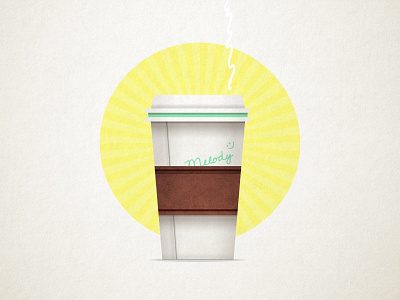 Oh, heavenly coffee. burst coffee illustration shadow sketch texture vector yellow