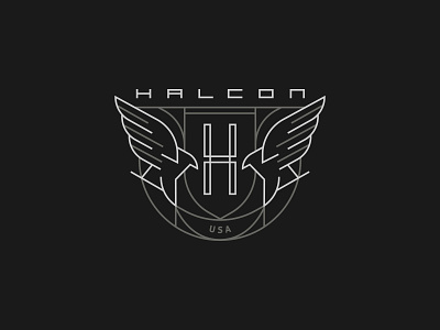 HALCON Badge badge brand branding eagle heritage illustration logo mark vector