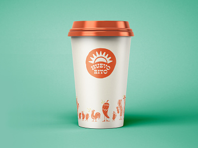 Huevorito Coffee Cup! brand branding characters design icon illustration logo vector