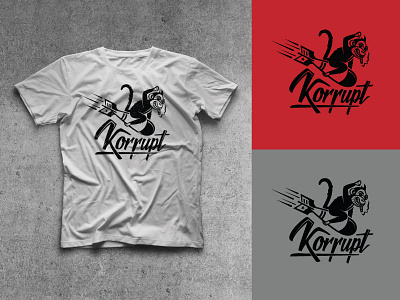 Korrupt Logo bad bomb cartoon corrupt illustration logo monkey type vintage