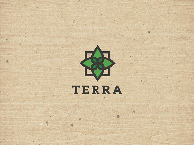 Terra Logo brand branding brown green grow illustration logo mark plant vector
