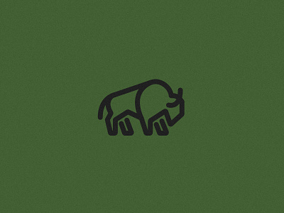 Buffalo Named Bill buffalo doodle green icon line logo mark milwaukee simple vector