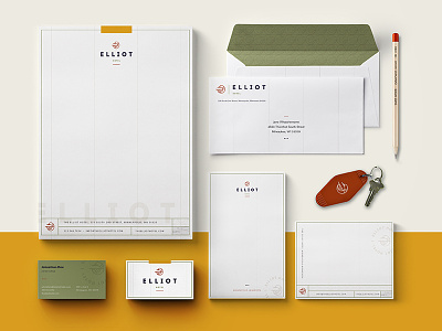 Some Stuff Made for a Bird brand branding business cards collateral grid hotel logo organic swedish