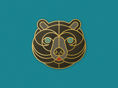 Care About Bears animal bear gold icon illustration milwaukee vector wildlife wisconsin