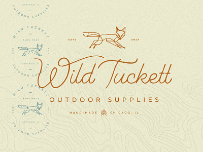 Wild Tuckett animal branding fox handdrawn logo map mark nature outdoor tree vector wild