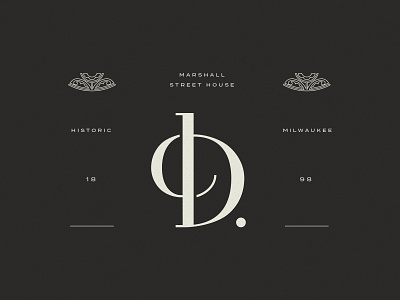 Death be to the D's black brand brand identity custom d flourish hotel lettering logo modern monogram