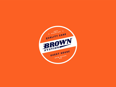 Brown Station badge design badge logo branding design graphic design