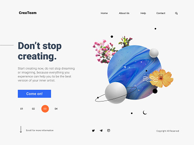 Artist Landing Page Concept