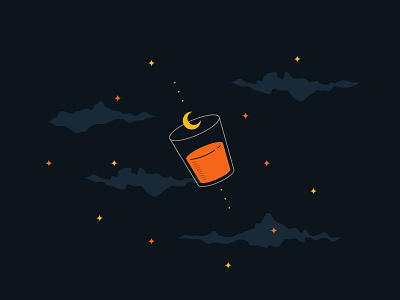 Moon Drink art creative design drink illustration moon vector